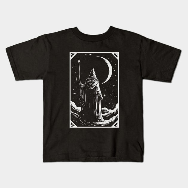 Wizard Tarot Card Kids T-Shirt by DesignedbyWizards